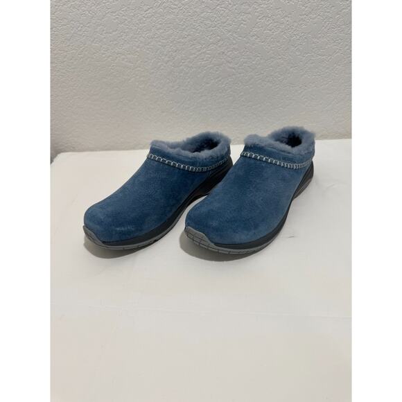 NOT AVAILABLE NIB Merrell Encore Ice 5 Clogs Suede Stonewash Blue Slip On Clogs - Picture 3 of 11
